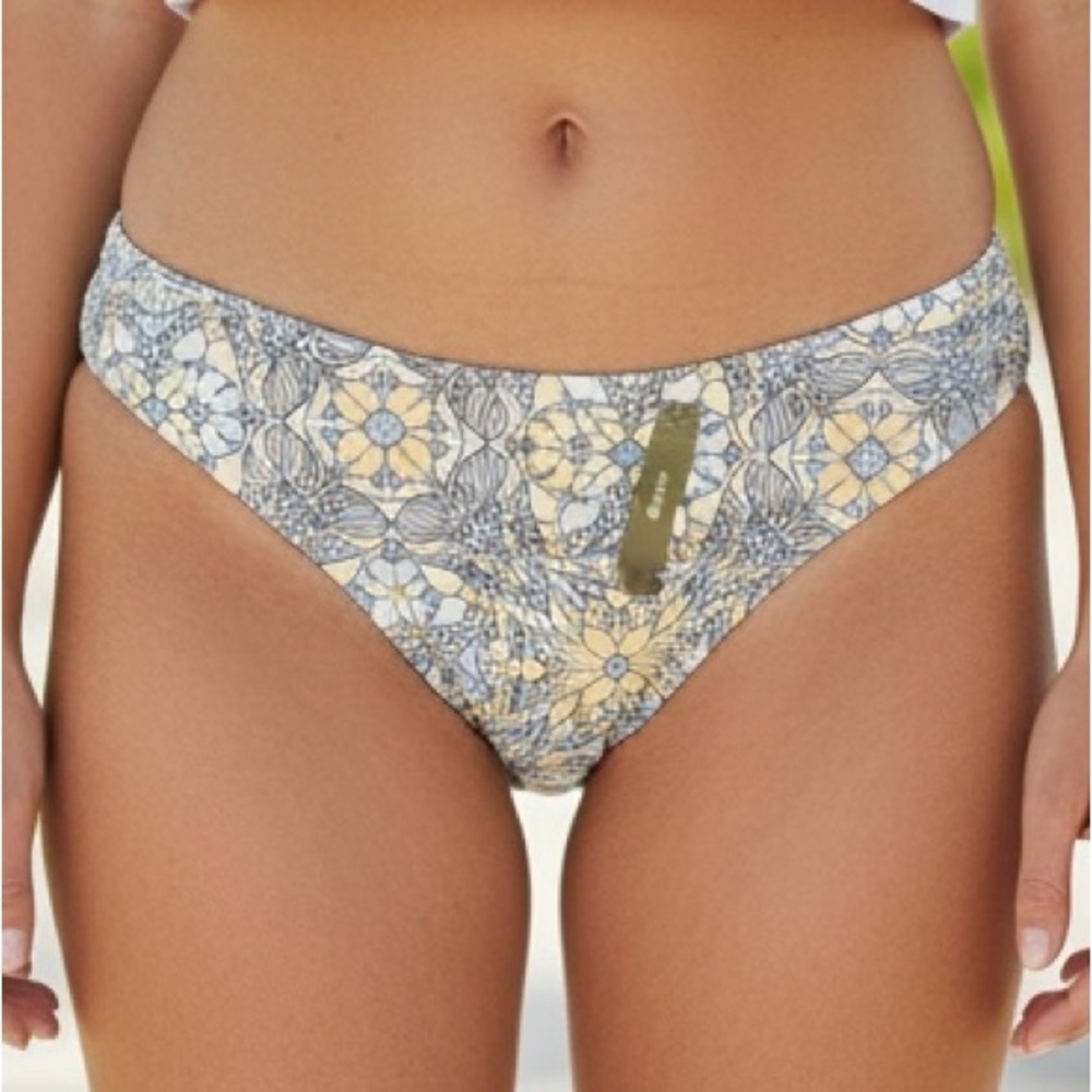 J. Crew Active Bikini Bottom Women's 2X‎ Blue Kaleidoscope New BF153 7850